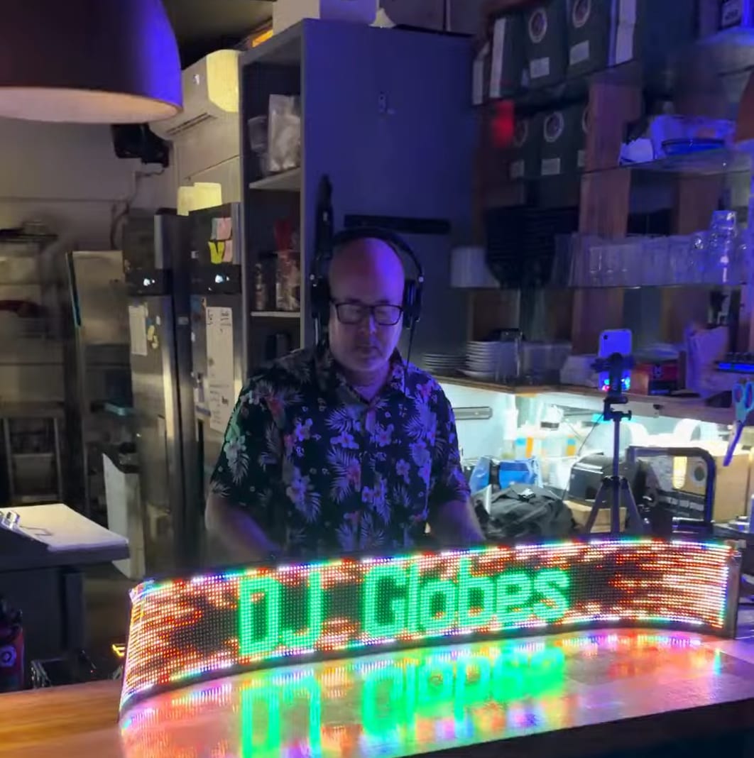 DJ Globes on the decks, September 26.